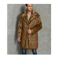 Men's Thick Waterproof Faux Fur Trench Coat Warm Imitation Raccoon Fur Long Jacket