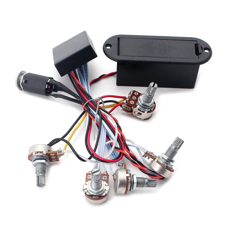Hot Sale 3 Band EQ Active Bass Pickup Circuit Wiring Harness Guitar Preamp for Bass Guitar