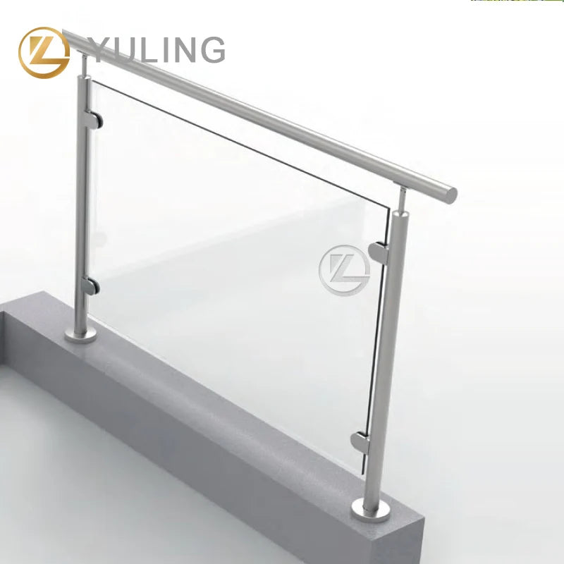 YL Modern Stainless Steel Balustrade Fittings for Villa Balcony Stair Safety Glass Railing