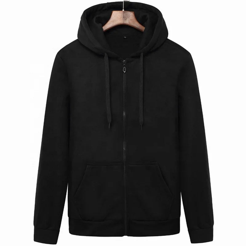 Brand Men's Hoodie With Hood Sweatshirts Jackets Men Fleece Streetwear Warm Tracksuit Men Hoody Coats Velvet Sweatshirt