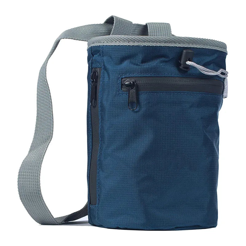 Large Capacity Luxury Rock Climbing Chalk Bags Canvas Bucket with Zipper Side Bag for Premium Chalk Holder