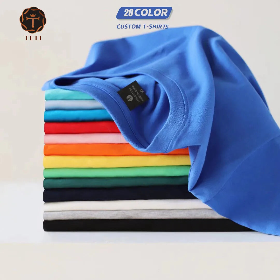 Wholesale Custom 100% Cotton Black T Shirt With Company logo Printed Plain Tshirt Men