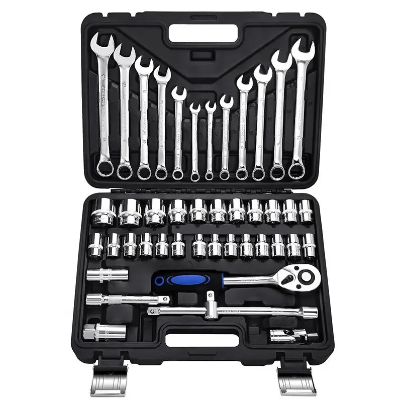 Srunv Stock Socket WrenchTool Box 44 Pcs Workshop Manual Repair Tool Box Ratchet Wrench Socket Tool Set