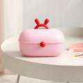 Princess Girls' Makeup Organizer Children's Hair Accessories Storage Box for Hair Clips Headbands Leather Bands Jewelry Rings