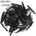 Good Quality 7 Teeth Stainless Steel Wig Combs for Wig Caps Wig Clips for Hair Extensions Strong Black Lace Hair Comb