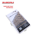 SUBORUI DIN338 Cobalt 5% HSS Amber Coating 1.5-6.5mm 13pcs Cobalto Broca Bohrer Drill Bit Set  for Metal Drilling