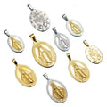 Medal Silver Gold Stainless Steel Catholic Vintage Medals Religious Necklaces Mary Virgin Our Lady Pendant Jewelry