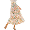 Fashion Women's Skirt with Pocket New Seaside Vacation Beach Print Skirt High Waist  Boho Skirt Long Flowy Dress