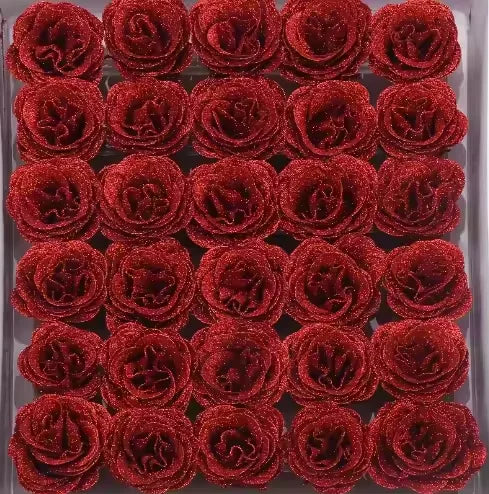 Factory Direct Crystal Rose Gold Powder Flower Head Blue Enchantress Valentine's Day Bouquet DIY Material Glitter Rose Flower