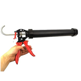 Heavy-Duty 600ml Manual Sausage Caulking Gun with Soft PVC Coated Handle Drip-less Design