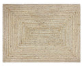 Hand Made Plush Jute Rug with Traditional Square Boucle Design Lightweight Flat Weave From China MegaBDM