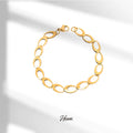 HOVANCI Minimalist Anti Tarnish Stainless Steel 18K Gold Plated Bracelet Jewelry Gift Handmade Thick Link Chain Bracelet
