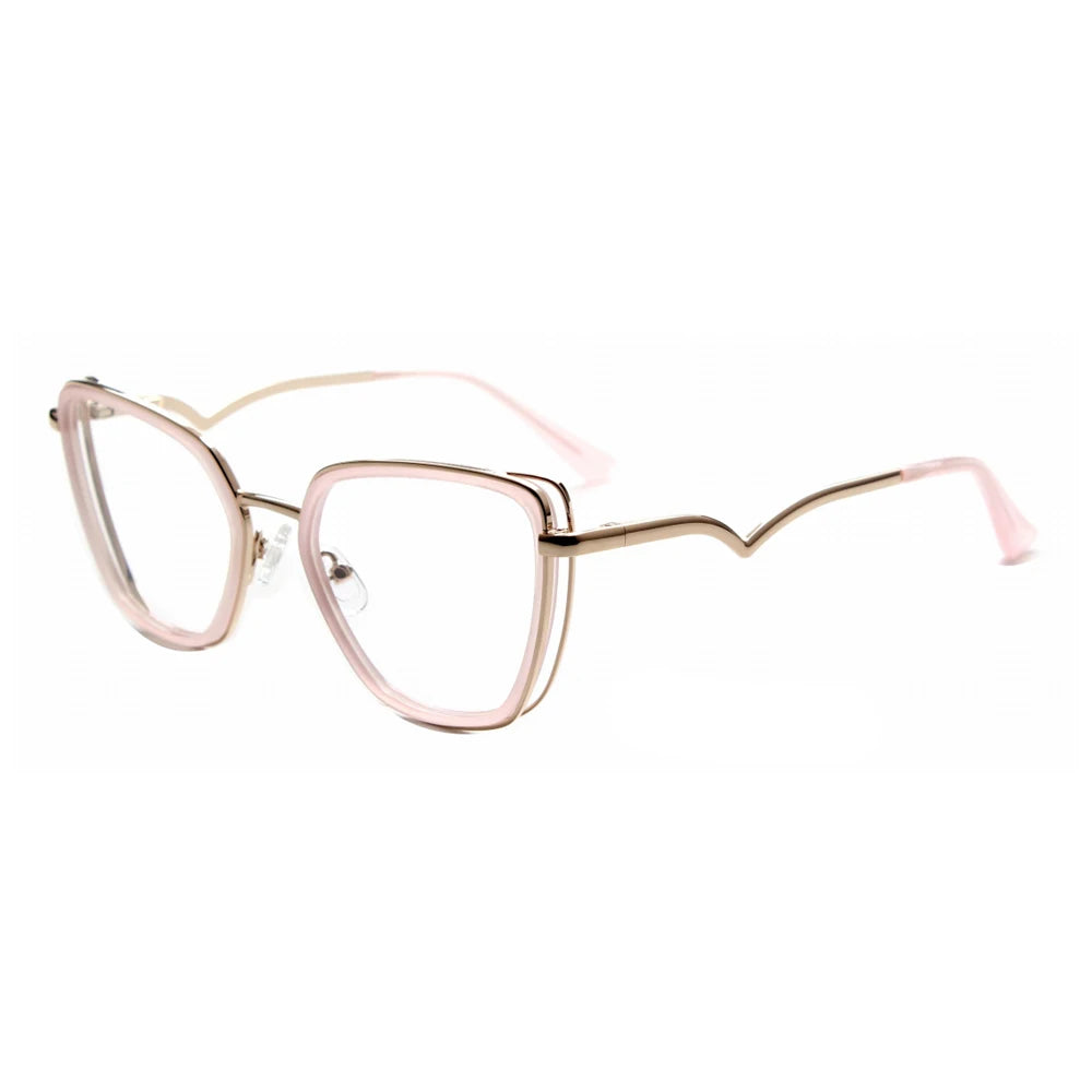 Factory Price Fashion Eyewear Acetate Metal Spring Prescription Eye Glasses Eyeglass