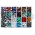Natural Stone Mixed Chips Nuggets Beads 3-8mm 16 Inches for Bracelet Making Chakra Kit