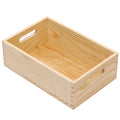 Creative Deco Eco-Friendly Polished Large Plain Wooden Storage Box Unpainted with Handle for Documents Valuables Toys and Tools