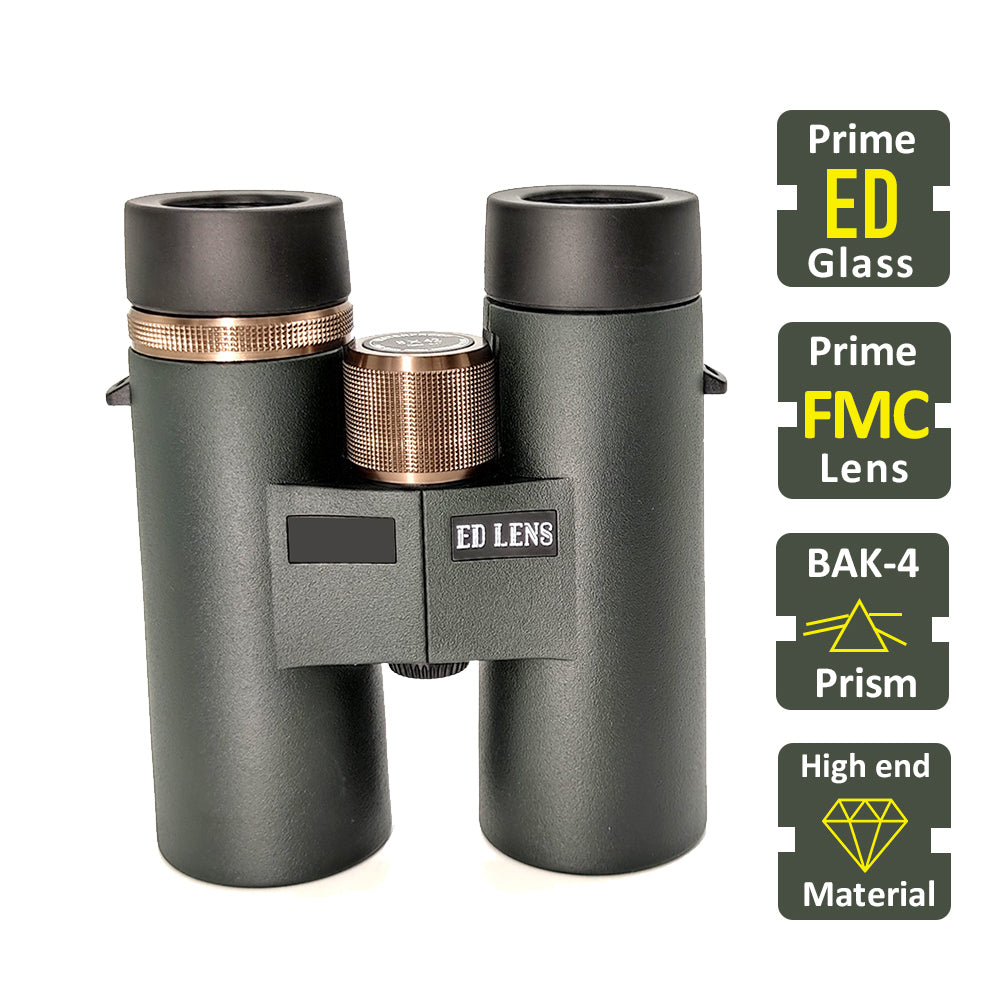 ED Glass 8x42 10x42 Binoculars Waterproof Fogproof Telescope with Extra-Low Dispersion Objective Lens