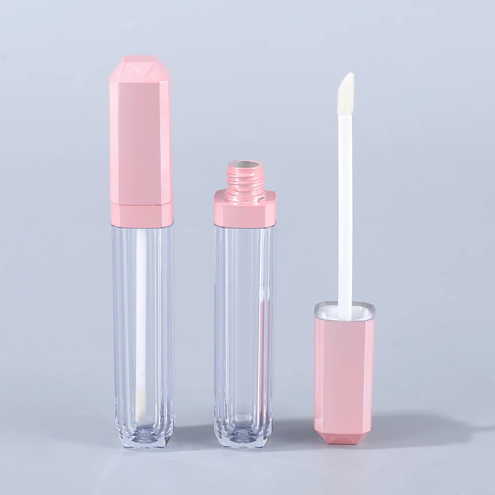 Empty Clear Pink Lip Gloss Tube 8ml 9ml W Doe Foot