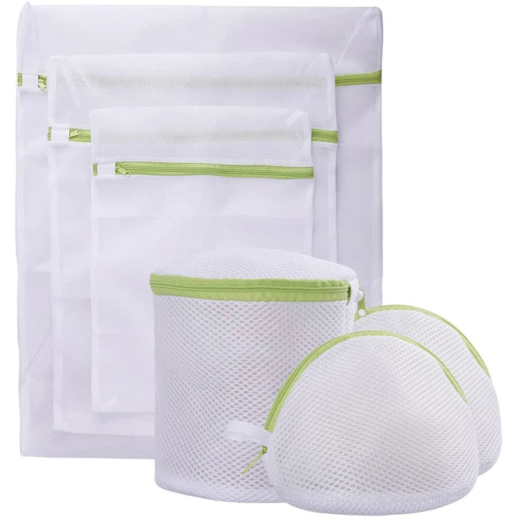 Reusable Large Capacity Foldable Polyester Mesh Laundry Bag for Clothes
