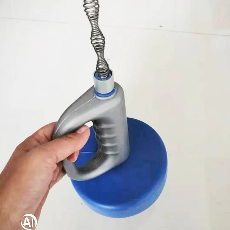 Manual Toilet Sewer Drain Snake Cleaner With Plastic Handle