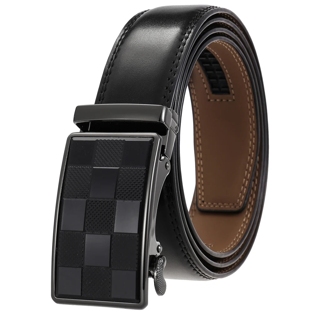 LY36-22059-1OEMBrand Custom Genuine Leather Belt Can Print logo Ratchet Belt Factory Men's Belt