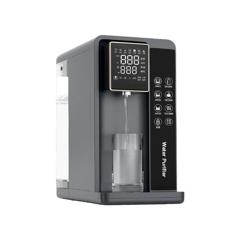 Desktop 6 in 1 Affordable Alkaline Hydrogen Ro Uv Water Making Machine with Hot Normal Water Dispenser and Free Installation