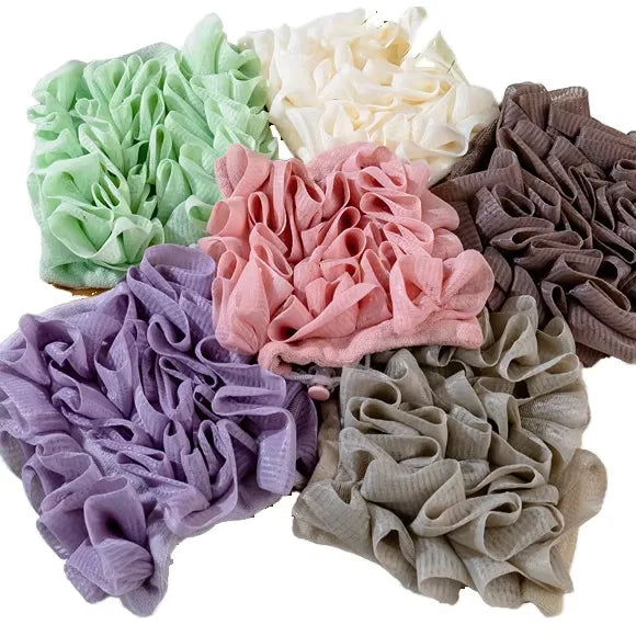 Portable Double-Sided Sponge Bath  Scrubber Cross-Border Two-in-One Exfoliating Skin Care Brush with Soap Holder for Travel Use