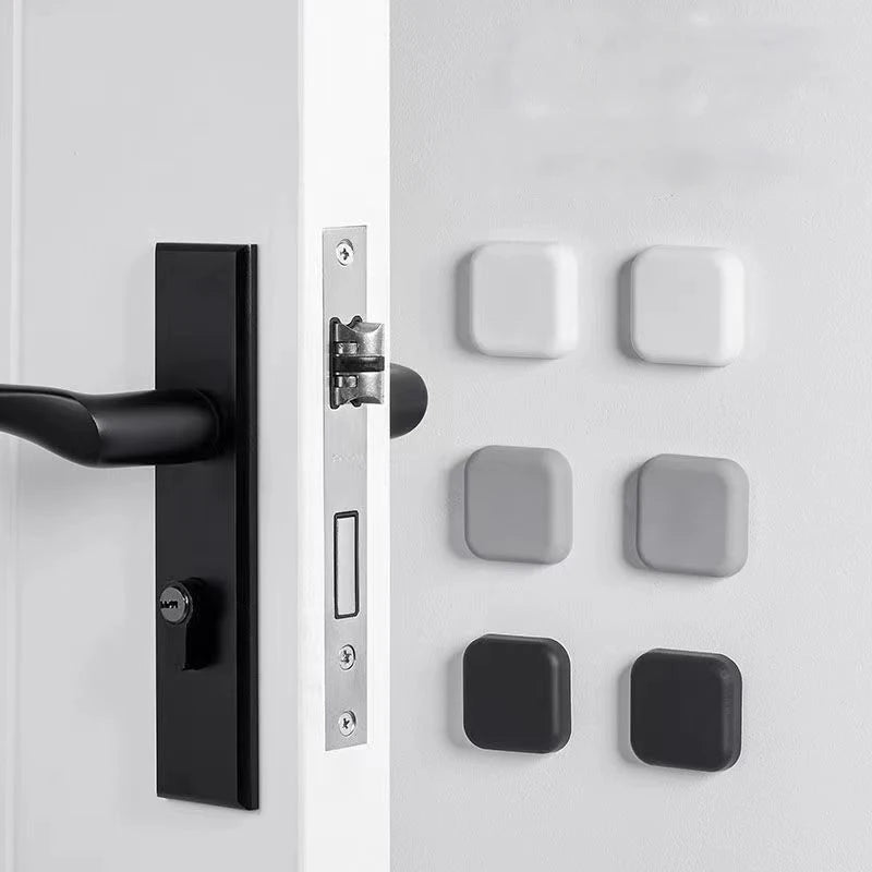 Square Door Knob Wall Shield 40*40MM Soft Door Stopper Wall Protector Self Adhesive Door Handle PVC Bumper