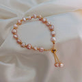 DAIHE 2023 New Fashion Simple Beaded Adjustable Slide Style Jewelry Natural Fresh Water Pearl Bracelet for Women