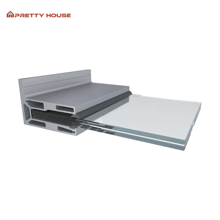 Prettyhouse Balustrade Aluminium U Channel Glass for Balcony Stair Railing System