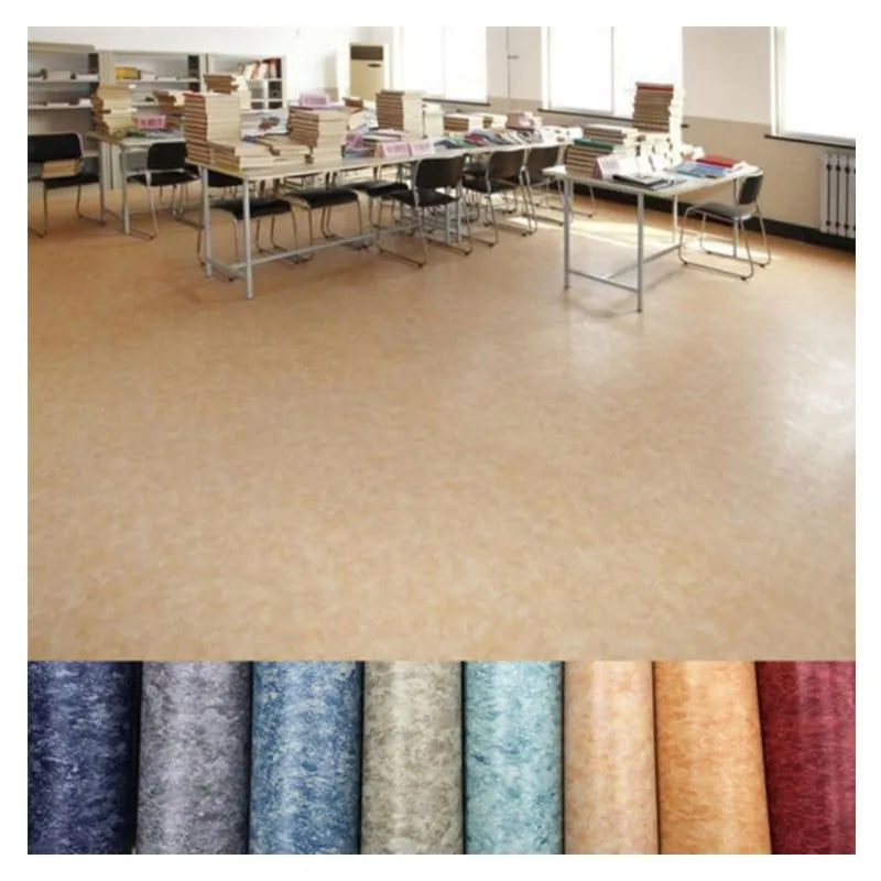 Made in China Vinyl Roll Flooring for School Hospital Gym Customized Size and Color Homogeneous PVC Vinyl Roll