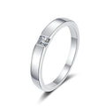 SGARIT Fashion Jewelry 0.30CT Princess Cut Moissanite Diamond Ring S925 Silver Wedding Bands Engagement Ring for Men Women