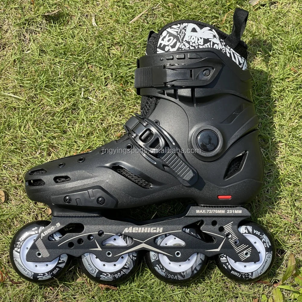 OEM ODM Inline Skating Shoes 4 Wheels Professional High Speed Roller Skate Shoes