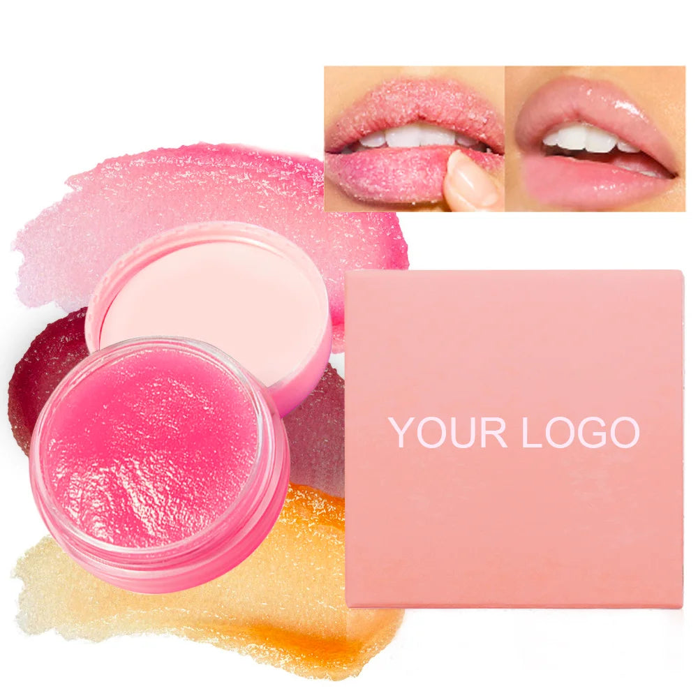 Custom Private Label Exfoliation Lip Scrub Vendors Smooth Moisturizer Peeling Dead Skin Hydrating Pink Lip Scrub