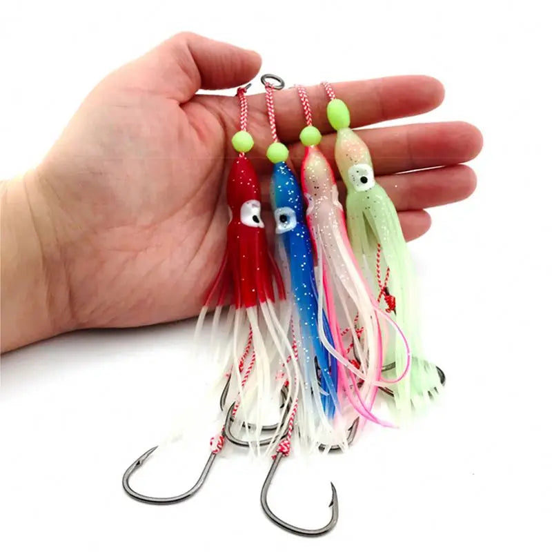80G 100G 120G 150G 180G 200G Inchiku Metal Jig Head Lure Luminous Squid Hook Soft Sinking Saltwater Spinning Fishing Marlinlure