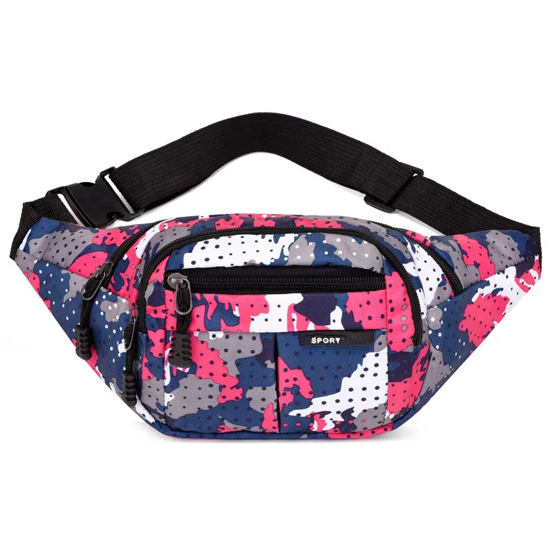Custom logo Waterpoof Portable Stylish Fanny Pack Camouflage Sport Waist Bag Multi-function Creative Funny Dad Bum  Bag