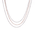 New Design Luxury  3-Layer Sterling Silver Necklace with Tiny Beads Chain Layer Elegant Luxury Jewelry for Women Hypoallergenic