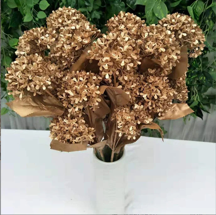 3 Heads Hydrangeas Wedding Road Flower Introduction Artificial Hydrangea Flowers Silk Flower Bonsai Royal Wedding Decoration