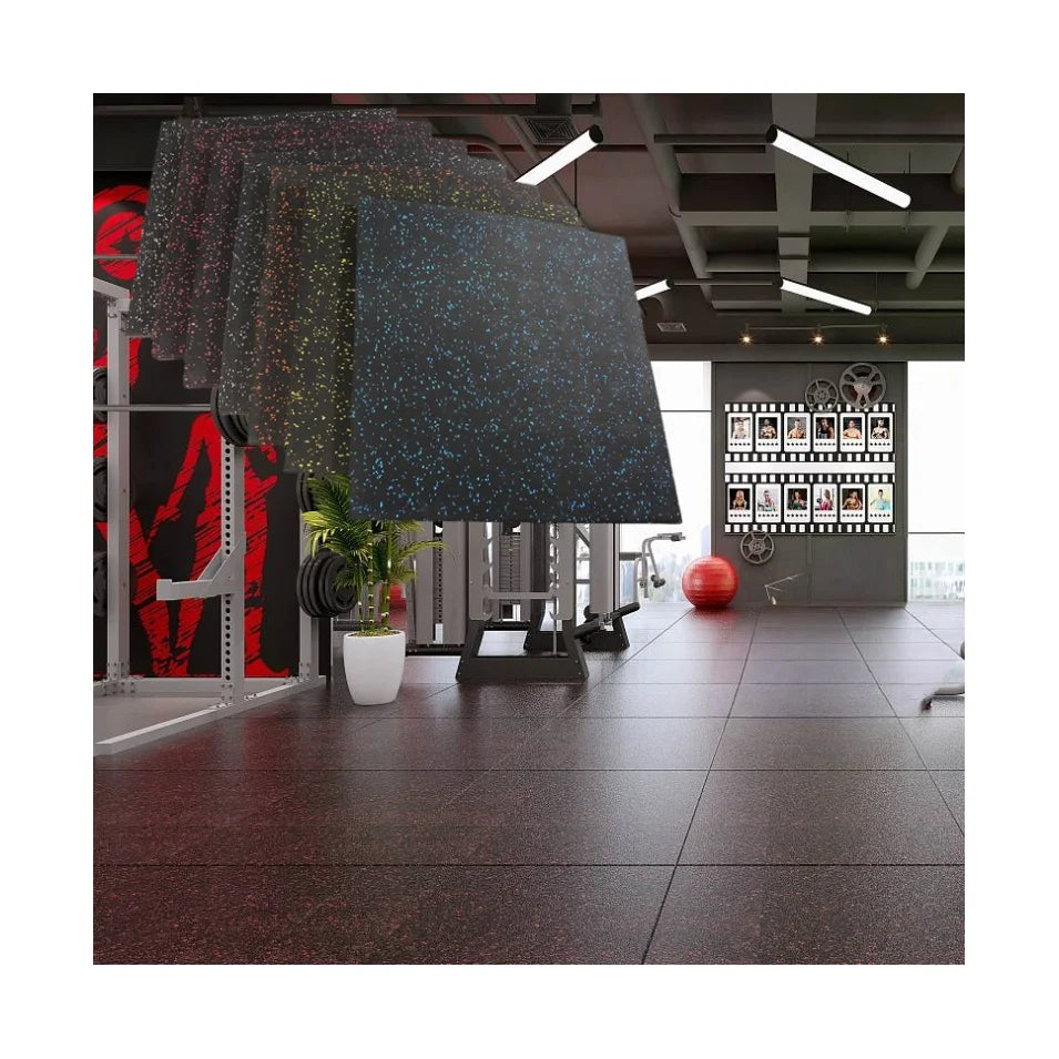 Professional Quality EPDM Rubber Gym Mats Secure-Lock Durable and Shock Absorbing Sports Flooring