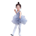 Gray Ballet Tutu Dress Camisole Dance Dresses for Ballet Dance Studio Outdoor Daily Wear Costume for Girls