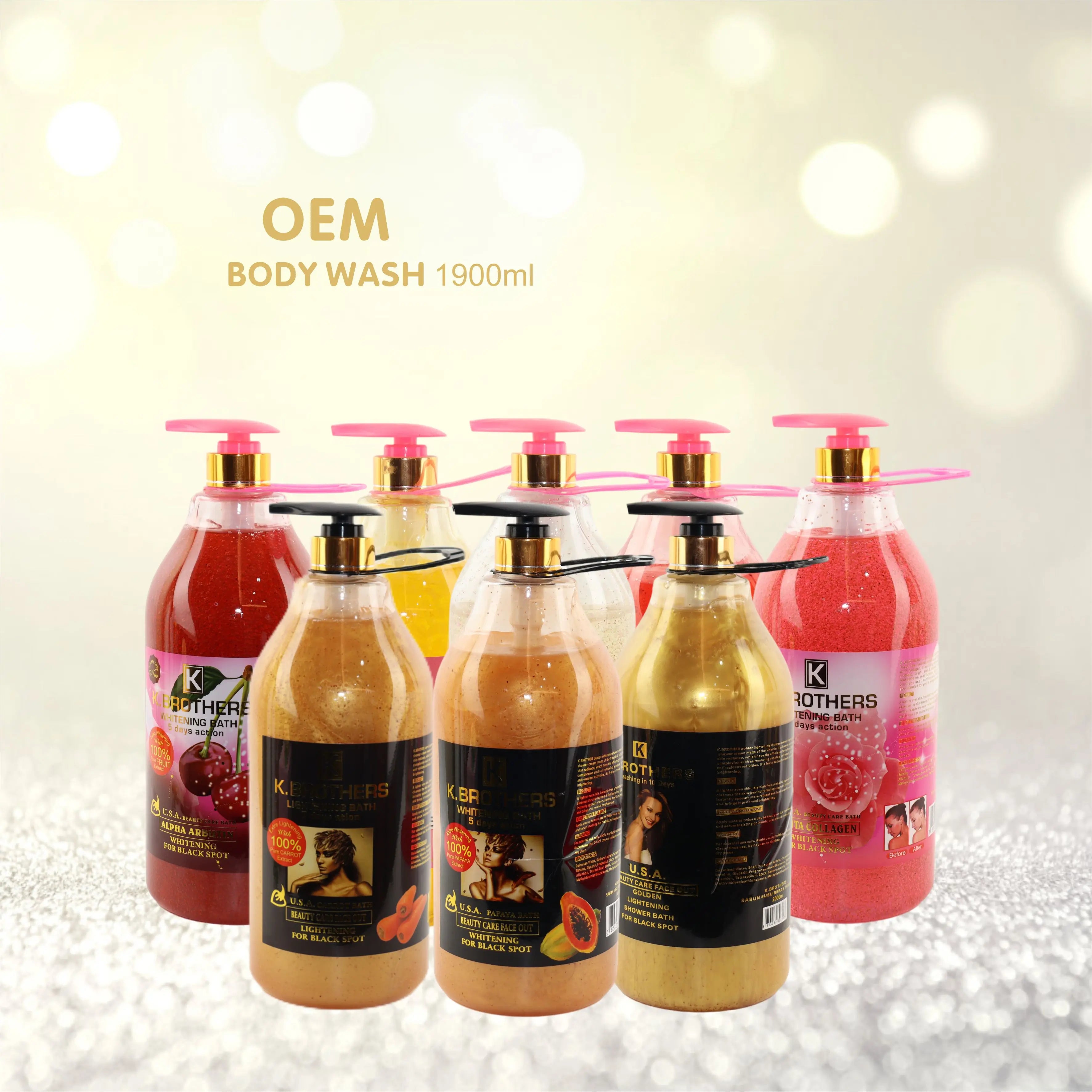 Oem Privare Label Regular Size Custom Cherry Bubble Perfumed Daily Whitening Moisturizing Shower Gel Body Wash for Female Adults