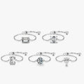 S925 Silver Zircon Ring Female Opening Silver Jewelry Adjustable Chain Ring