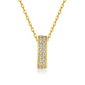 CZCITY Sterling Silver 925 Lady Trendy 2022 Fashion Vintage Male Gold Plated for Woman Cubic Zirconia Necklace