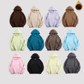 2025 Heavyweight 430gsm Fleece Winter Unisex Drop Shoulder Pullover Solid Thermal Lined Thickened Oversized Hoodie &Sweatshirt