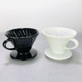 Wholesale Color Colorful Ceramic Over V Shaped Coffee Drip Dripper Filter Set with Cup Stand MegaBDM