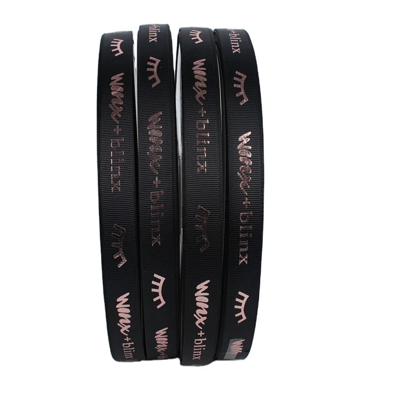Personalized 3D Embossed Printing Grosgrain Ribbon Decoration Gift Grosgrain Ribbon Wholesale Custom Ribbon