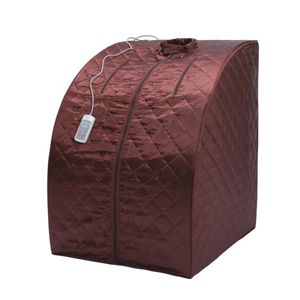 Modern Design Portable Full Body Far Infrared & Ozone Steam Sauna Home Use Electric Heated Acrylic Box Computer Control Panel