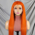 Ginger Orange Color Lace Front Wigs Human Hair 13x4 Glueless Full Lace Frontal Wig Virgin Brazilian Hair Transparent Lace Wigs