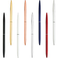 Best Selling Products Minimum Order Gifts Chrome Plated Long Metal Pen Silver Gold Rose Gold Skinny Desk Slim Hotel Pen