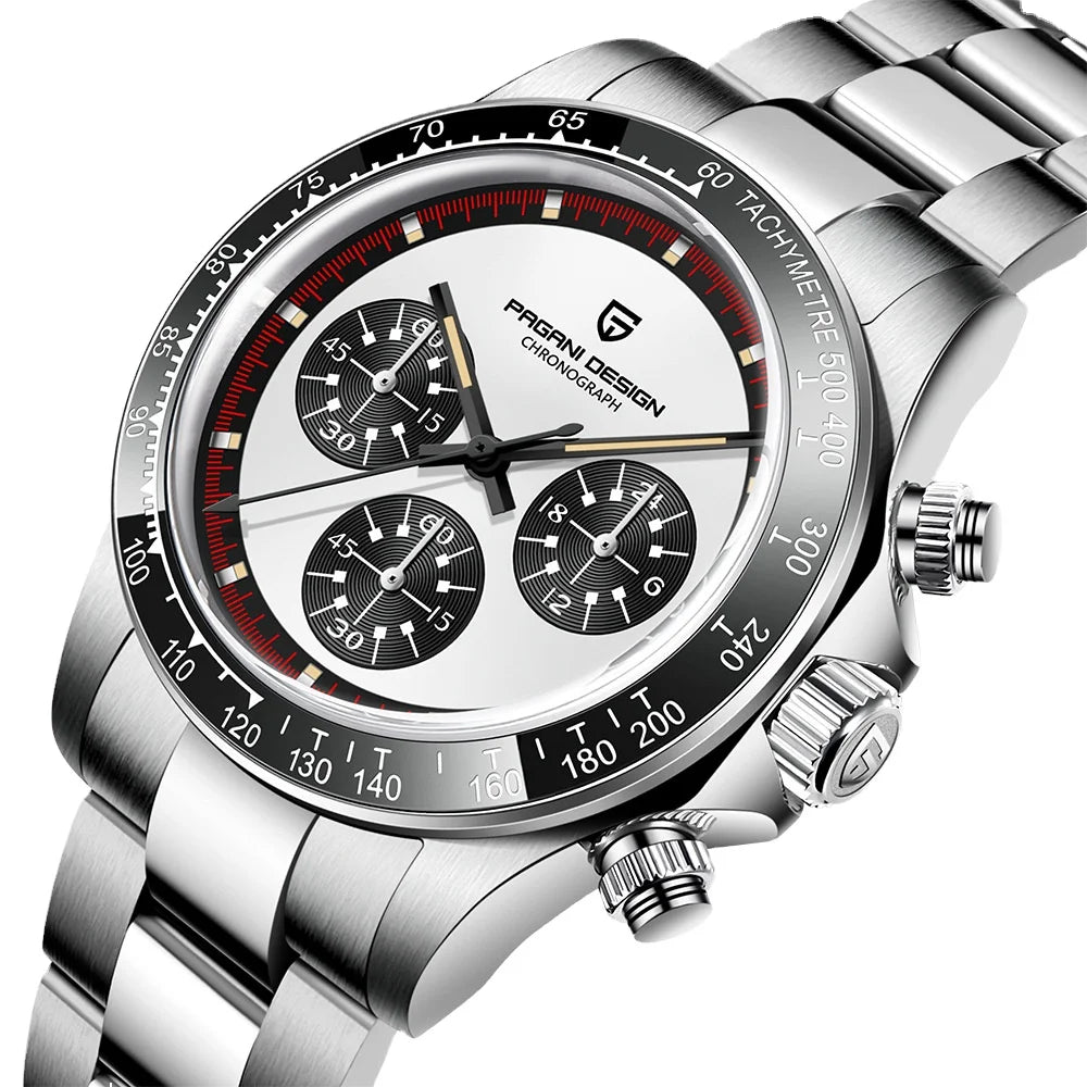 Luxury PAGANI 1676 Men's Watch High Quality Waterproof Watch for Men with Chronograph Luminous Hands Business Male Wristwatch
