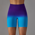FLW Fitness Ombre Seamless Yoga Shorts Scrunch Butt Gym Shorts Women Push up Booty Shorts